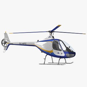 3d training helicopter guimbal cabri model