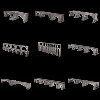 ROMAN BRIDGE GREEK ANCIENT ROAD RAIL OLD STONE COLLECTION