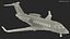 Business Jet Bombardier Challenger 604 in un hangar per aerei attrezzato