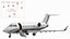 Business Jet Bombardier Challenger 604 in un hangar per aerei attrezzato