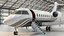 Business Jet Bombardier Challenger 604 in un hangar per aerei attrezzato