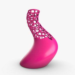 3D model Voronoi Swirl Skeleton Vase