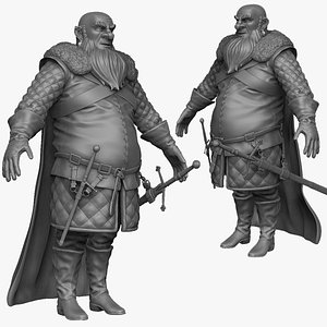 sculpt heavy medieval man 3d model