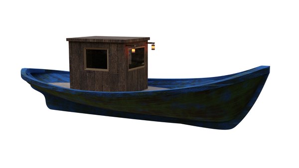 blender拖网渔船模型