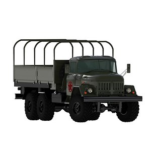 cryengine zil army truck 3D model