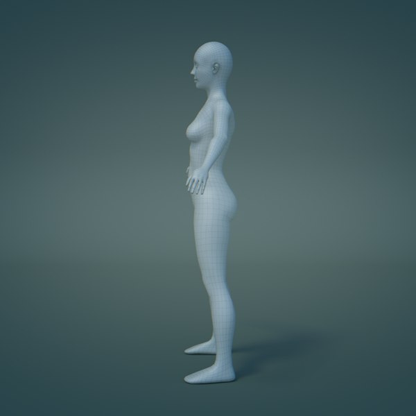 free obj mode female base mesh
