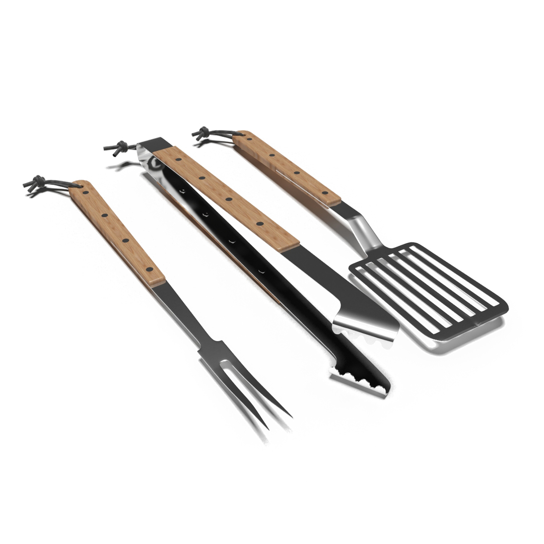 3D model barbecue bbq tools set TurboSquid 1443564