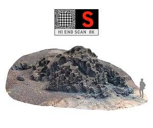 el golfo volcanic beach 3d obj