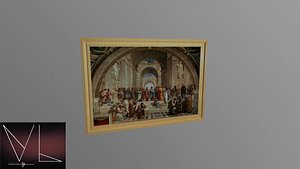painting athens school 3D model