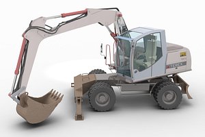 3d model of terex tw 170 excavator