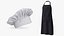 Colección de delantales de cocina y gorros de chef
