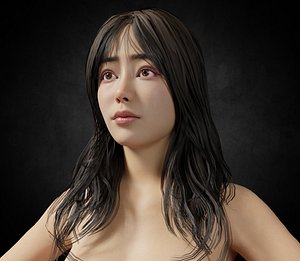 asian women PBR 4k rigged highdetails model
