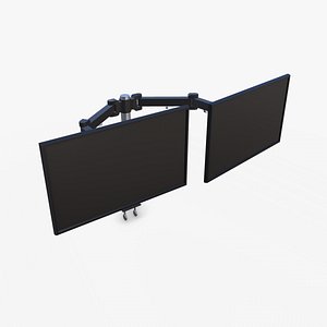 Dual Monitor Setup Low-poly PBR