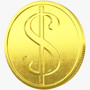 Dollar Coin V1 3D model