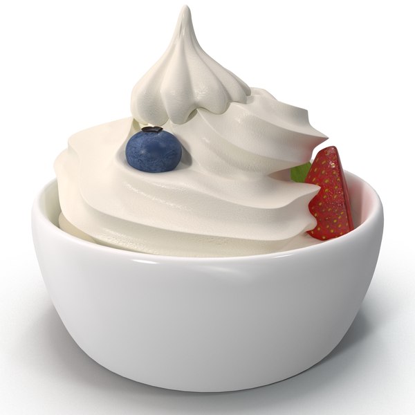 3d model of frozen yogurt