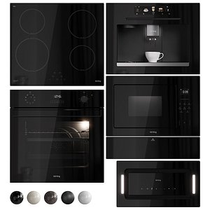 3D Built-in kitchen appliances Korting 01