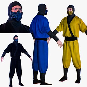 3D Ninja Color Pack model