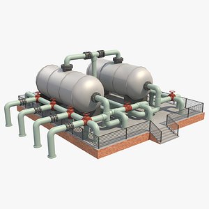 3D model industrial silo 7