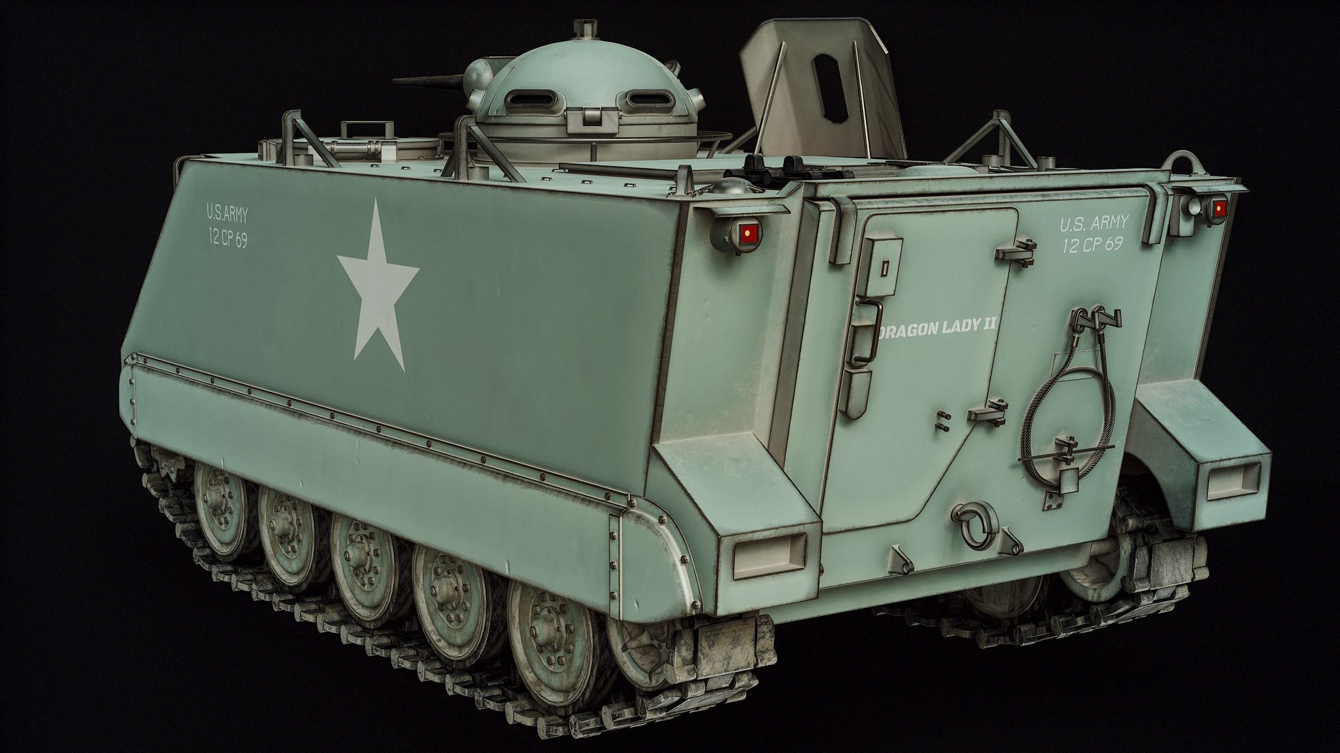 M132 Zippo Armored Flamethrower Rigged PBR 3D model - TurboSquid 2142809