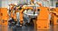 Generic Welding Robot with Power Supply Rigged 3D Model