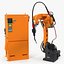 Generic Welding Robot with Power Supply Rigged 3D Model