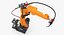 Generic Welding Robot with Power Supply Rigged 3D Model