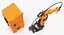 Generic Welding Robot with Power Supply Rigged 3D Model