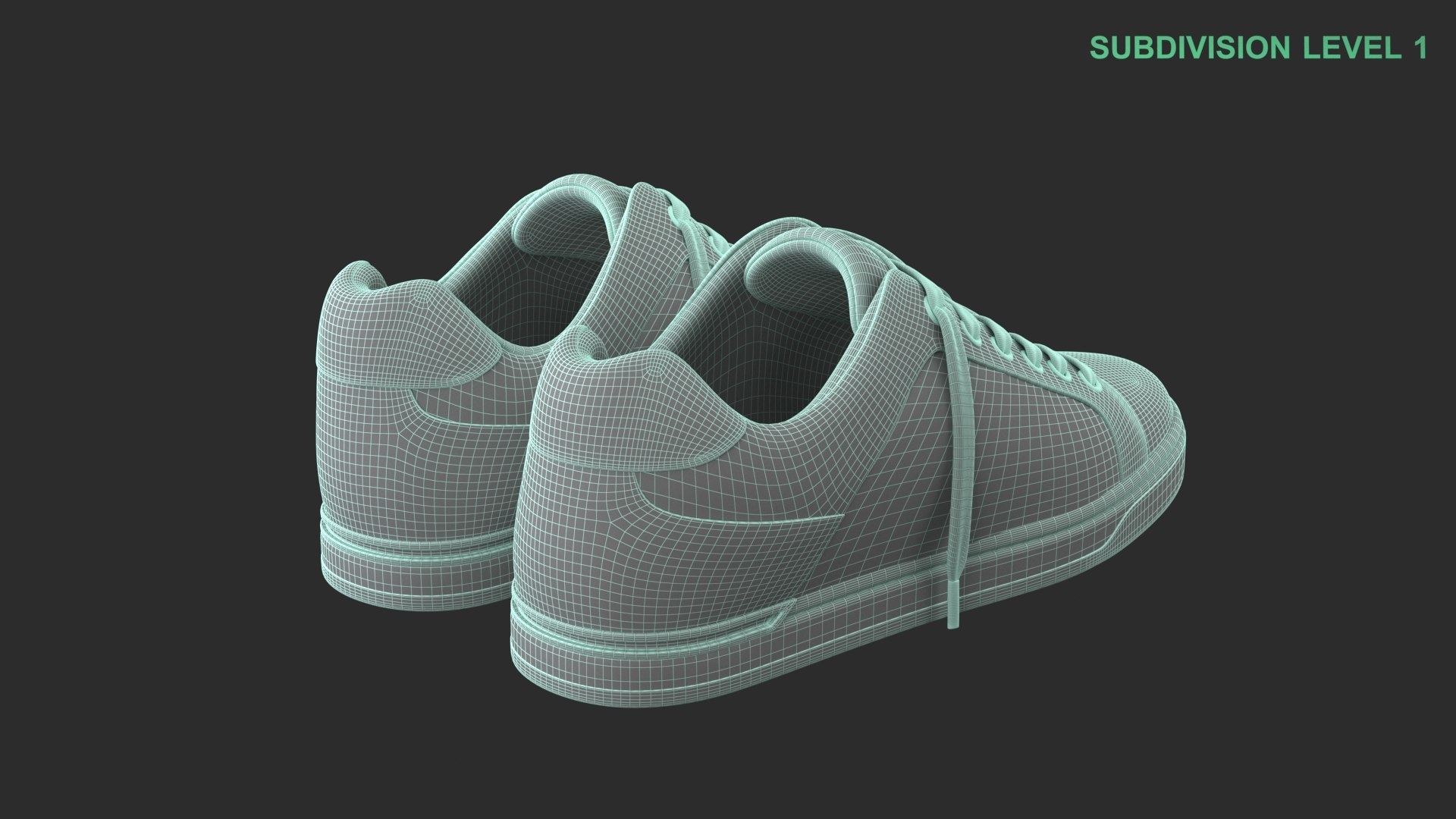 Generic White Sneakers model https://p.turbosquid.com/ts-thumb/al/QTA4GM/TN/wireframe_0006/jpg/1743149286/1920x1080/fit_q87/412f6921cbe6c28e8dbd87b2b8c6b727f909029a/wireframe_0006.jpg