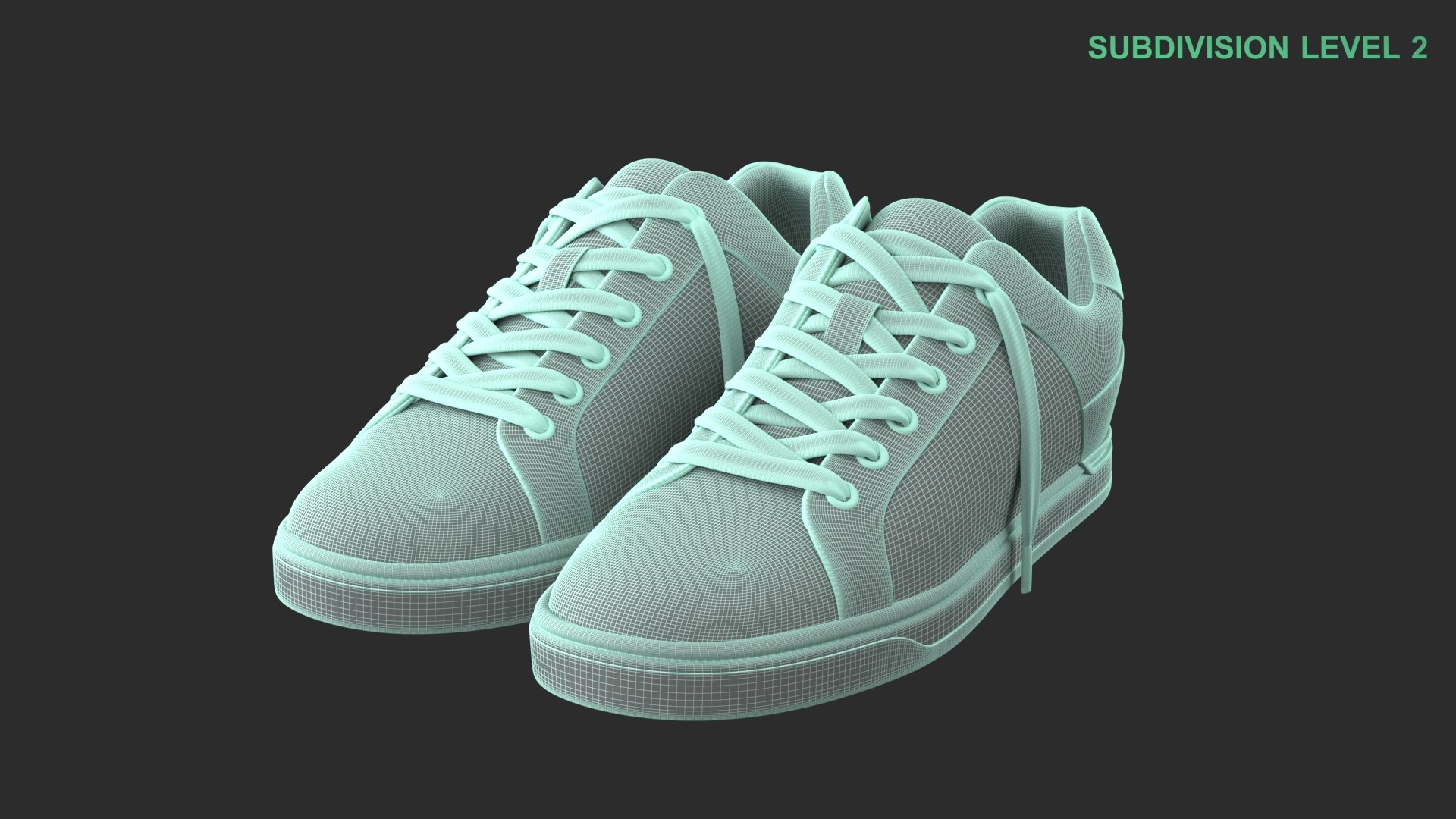 Generic White Sneakers model https://p.turbosquid.com/ts-thumb/al/QTA4GM/UH/wireframe_0001/jpg/1743149285/1920x1080/fit_q87/979f273b53afb060b5b0e22ae4ff1a8588ebd1e0/wireframe_0001.jpg