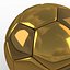 Soccerball SuperHighPoly golden