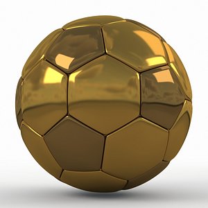 Soccerball SuperHighPoly golden
