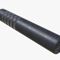 Tactical Silencer 5-56x45 Low-poly 3D