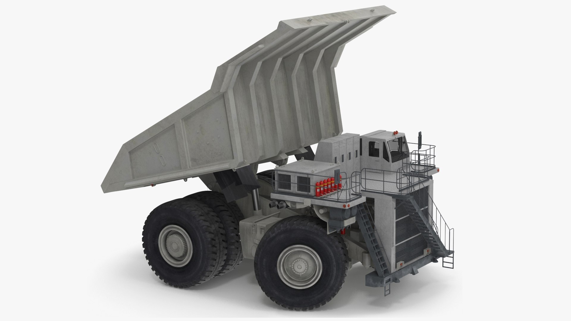 Heavy Duty Mining Dump Truck Rigged for Cinema 4D 3D model preview