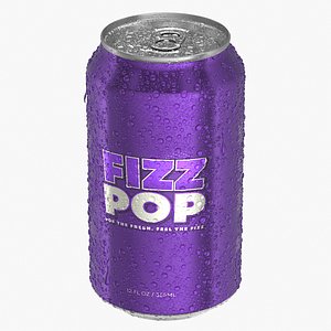 Standard Soda Can With Droplets 355ml V2