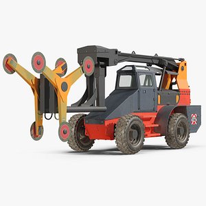 3D Tree Trimmer Machine Dirty Rigged