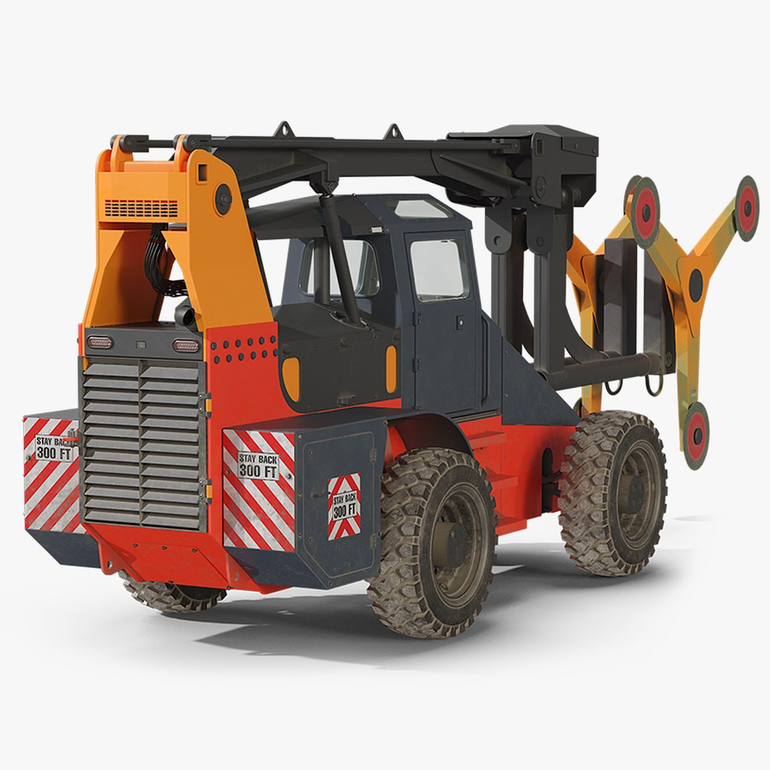 Tree Trimmer Machine Dirty Rigged 3D model preview