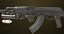 Lekki karabin maszynowy 10 Metal Wszystkie PBR Unity UE Tekstury