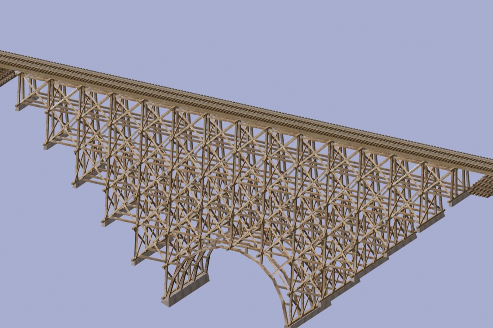 3d Model Railway Trestle Bridge