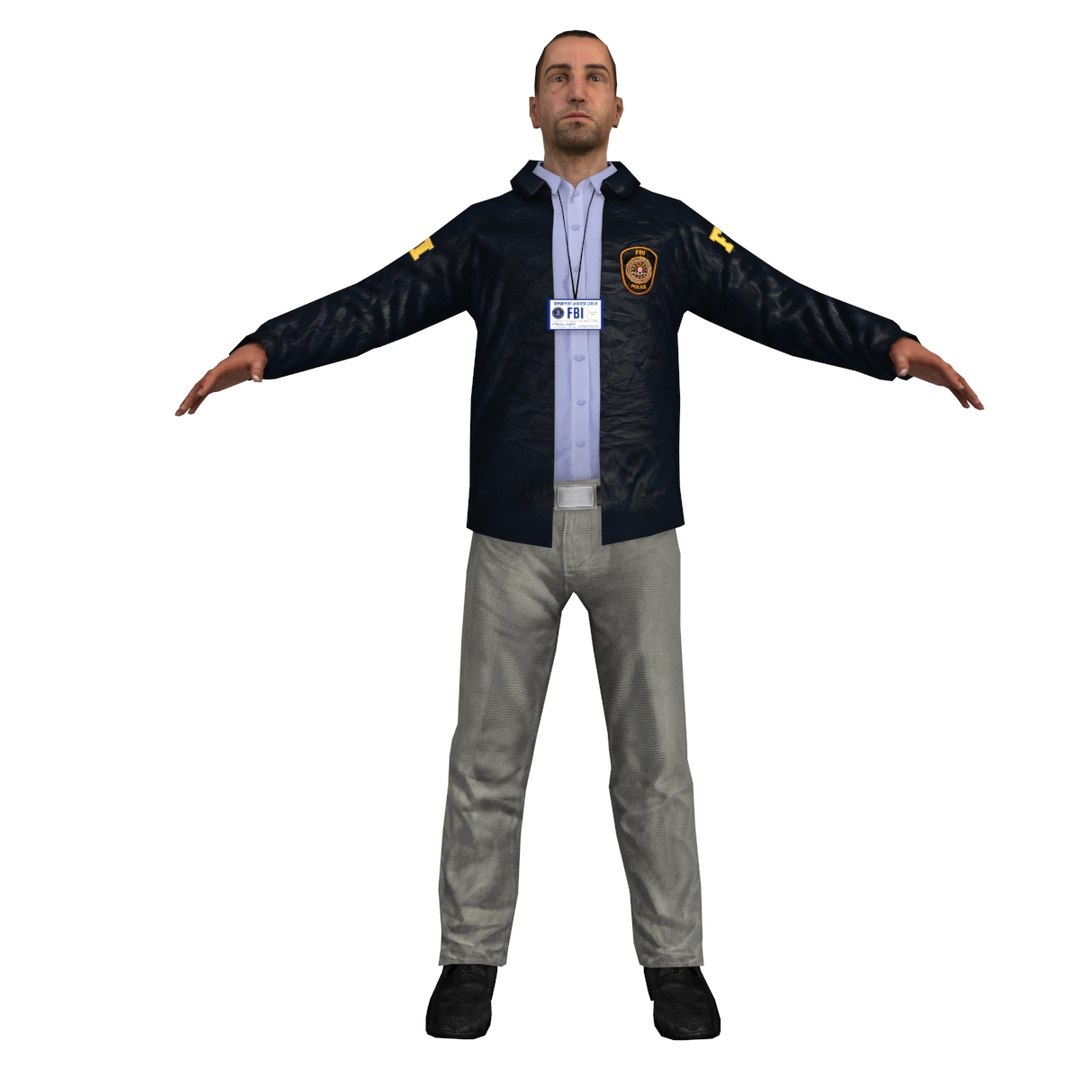 3d Rigged Fbi Agent 2 Model
