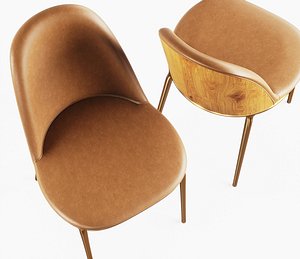 3D Lea Side Chair model