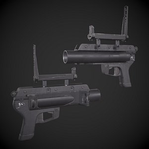 3D Heckler And Koch XM Grenade Launcher model