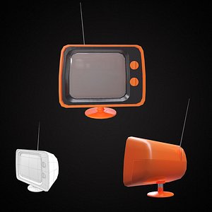 3D model cartoon style tv