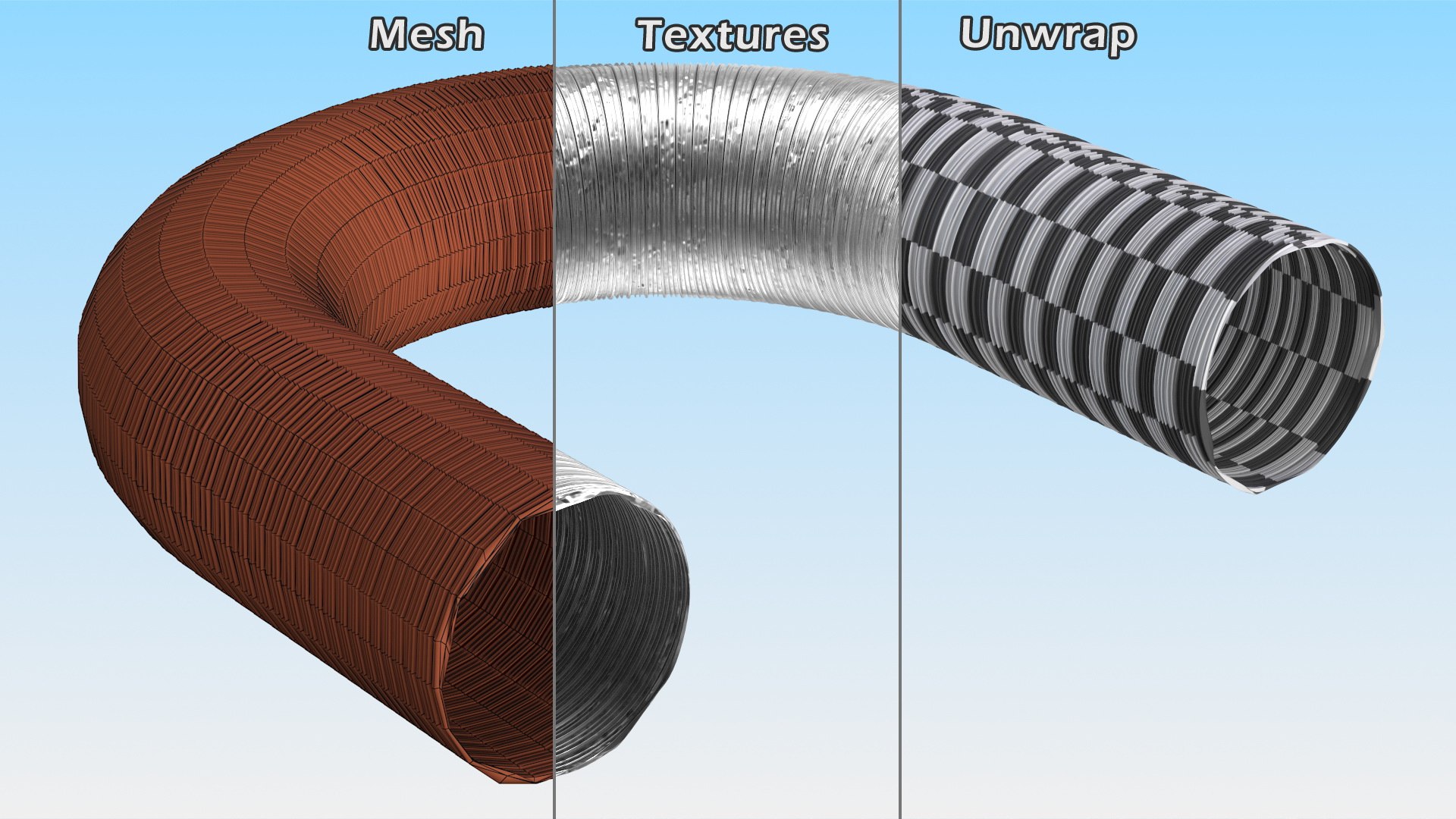 Semi Rigid Aluminum Air Duct 3D model https://p.turbosquid.com/ts-thumb/al/v0z6MV/Ro/semirigidaluminumairductvray3dmodel015/jpg/1643799190/1920x1080/fit_q87/8aebed95f3991cd6c522f3e762a08dafdd73bc6f/semirigidaluminumairductvray3dmodel015.jpg