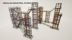 3D model Industrial stairs modular