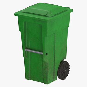 Trashcan 03 Green Dirty