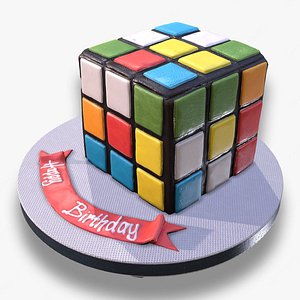 Rubiks Cube Cake