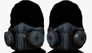 3D model 3D Gas mask respirator scifi futuristic model