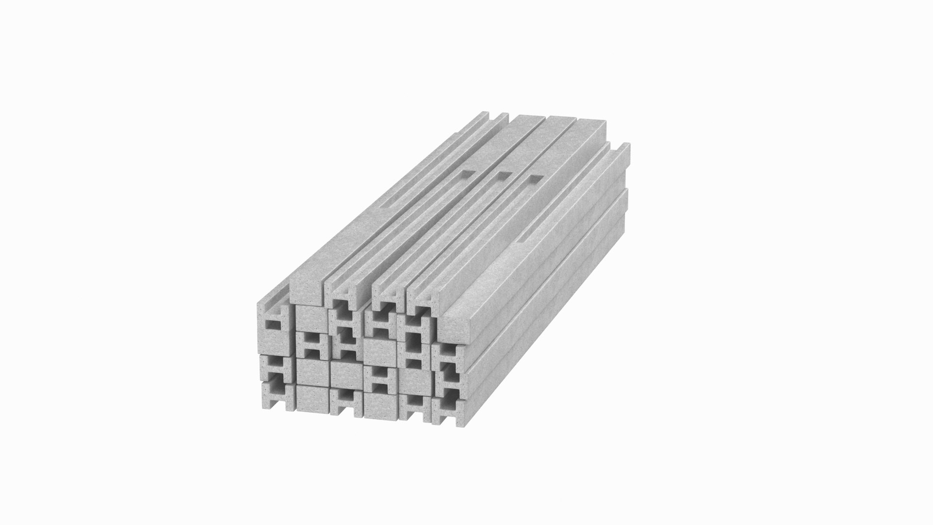 3D Stack Of Concrete Slabs Model - TurboSquid 2311807