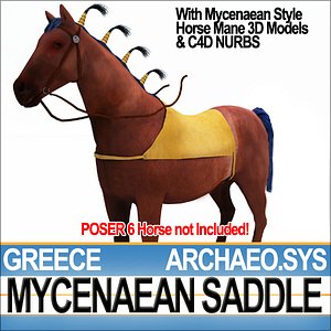 3d ancient greece mycenaean horse saddle