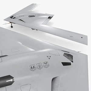 3D B-2 Bomber Old White model